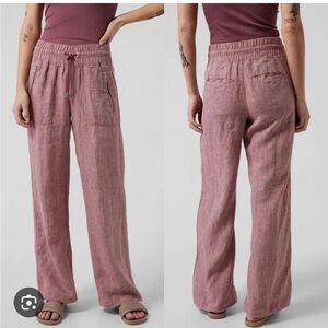Athleta Cabo Linen Wide Leg Pant